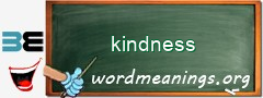 WordMeaning blackboard for kindness